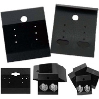 Diy Crafts Pack Of 200 Pcs, Plastic Card, 1.5 X 1.5 Inch Earring Jewelry Display Hanging Cards Velvet/Plastic Card (Non Velvet) Showcase For Jewelry Accessor (Pack Of 200 Pcs, Plastic Card)