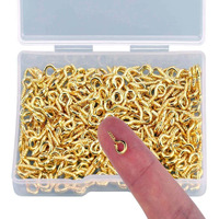 Diy Crafts Screw Eye Pins Hooks Eyelets Screw Threaded For Jewelry Making Findings Diy Crafts, Gold Color (Gold, 60)