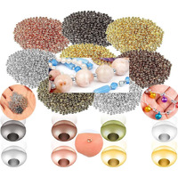 Diy Crafts 25 Grm, Antique Silvery, Metal Spacer Beads Metallic Plated Round Beads Tiny Smooth Crimp Beads Jewelry Bracelet Making Clamp End Stopper Spacer(25 Grm, Antique Silvery)