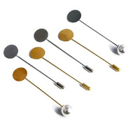 Diy Crafts Pearl Alloy Copper Long Brooch Pin For Diy Brooches Lapel Dress Jewelry Parts Accessories, Pack Oof 10 Piece, Combo & Sizes (Multicolor)