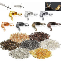 Diy Crafts 25 Grm, Bright Silver, Bead Tips Terminators Bead Tips Knot Covers End Caps Golden For Jewelry Making Diy Fi (25 Grm, Bright Silver)