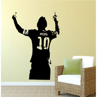 Decals Stock Messi Wall Sticker For Home (Pvc Vinyl Size 78X58Cm)