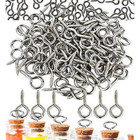 Diy Crafts Mini Screw Eye Pin Peg For Crafting Mindi Screw (Pack Of 25 Pcs, Screw Eye Pin)