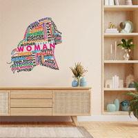 Cvanu Woman Empowerment Typography Vinyl Wall Sticker For Wall Decoration Size(34Inch X 36Inch)_Multicolor_Cv26