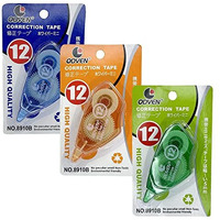 Eclet Correction Tape - Pack Of 3 Pcs Correction Tape 12 Meter X 5 Mm, For Journal, Correction Pen, Whitener For Correction, Stationary Items, Correction Pen Tape (Any 3 Random Color Sent) A