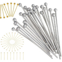 Diy Crafts 10 Gram, Antique Silver, Jewelry Approx 304 Steel Ball Head Pins Finding (10 Gram, Antique Silver)