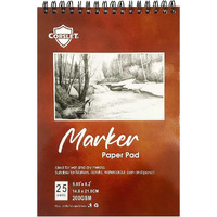 Corslet Marker Paper Pad Sketchbook Bleedproof For Alcohol Markers 200Gsm Double Sided Thick Art Drawing Papers 50Pages (25Sheets) / A5 (5.85"X8.2") Gift For Artists Students Kids