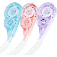 Funblast Correction Tape - Pack Of 3 Pcs Correction Tape 13 Meter X 5 Mm For Journal, Correction Pen, Whitener For Correction, Stationery Items For School & Office, Correction Pen Tape (Multicolor)