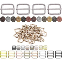 Diy Crafts 15 Pcs Slide Buckles, Nickal Silver, Slide Buckle Only Release Buckles Tri-Glide Slides, Nylon Webbing Straps, Plastic/Metal D Rings Snap Hooks Fo (15 Pcs Slide Buckles, Nickal Silver)