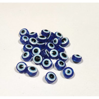 8 Mm, 100 Pc, Evil Eye Beads Evil Eye Handmade Resin Beads Charms Round Evil Eye Spacer Beads Turkish Handmade Beads For Diy Jewelry Bracelet Earring Necklace Craft Making, 8Mm X 5.5 Mm