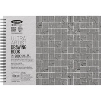 Anupam Ultra Artist Book A4 | Wiro Binding Sketch Book | Durable Acid Free Cartridge Paper 200Gsm (25 Sheets, 50 Pages) | Ideal For Kids, Beginners, Artists & Professionals