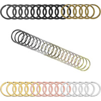 Diy Crafts 15 Pcs Keyrings, Nickal Silver, Key Rings Only, Side Slide Release Buckle Tri-Glide Slide, Nylon Webbing Strap, Plastick/Metal D Rings Snap Hook For Lu(15 Pcs Keyrings, Nickal Silver)