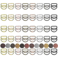 Diy Crafts 5 Pcs D Rings, Antique Silver, Only D Rings Only, Side Slide Release Buckle Tri-Glide Slide, Nylon Webbing Strap Plastic/Metal D Rings Snap Hook For Lug(5 Pcs D Rings, Antique Silver)