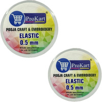 Prokart Premium Stretchy Clear Elastic Stretch Crystal Thread String Cord For Diy Necklace Jewelry Making And Craft Bracelet Beads Thread Making Approx.15 Meters Per Roll (0.5 Mm, 1)