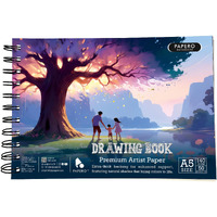 Papero A5 Sketch Book  140 Gsm, 100 Pages/50 Sheets, Metal Wire-O Bound  Ideal For Professional Artists, Architects, Kids, And Adults (21.0 X 14.8 Cm) (Family Tree)
