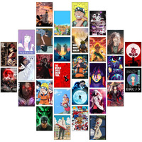 Thepaper9Store Naruto Wall Posters Anime Room Decor Self Adhesive Wall Poster Kit For Room Decoration Anime Decor (Pack Of 30)