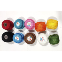 Omx Crochet Cotton Thread Yarn For Knitting And Craft Making Combo Pack Of 10 Roll, Size Of Thread Is 20 (Multi - 10 Rolls - 10 Colours - Set A)