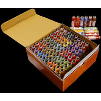 Rsp Quality Bit Tiger Poly Brand Polyester Thread 100 Tube For Sewing & Art (Multicolor, 180Mtr)