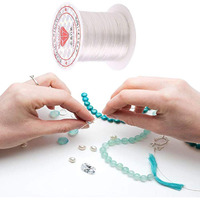 Diy Crafts Non Stretch Non Stretchy Crystal String Beading Thread Nylon Line Rope For Jewellery Making Crafts 0.45Mm For Jewellery Making (Pack Of 1 Pc, Non Stretchy)