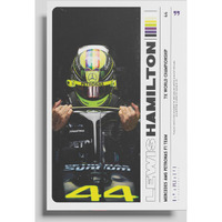 Podiumpe Lewis Hamilton Mercedes F1 Graphic Poster | Formula 1 Racer | A3-300Gsm - Glossy | No Frame