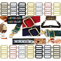 Diy Crafts 15 Pcs Slide Buckles, Antique Gold, Iron Lobster Claw Clasps Swivel Lanyardstrigger Snap Hooks Strap, D Rings Slide Buckle For Keychain, Ba(15 Pcs Slide Buckles, Antique Gold)