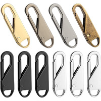 Khedu Fab 6 Pieces Detachable Zipper Pull Tabs For Luggage, Clothing, Jackets, Backpacks, Boots, Purse, Coat (Multi-Color Replacement Zippers)