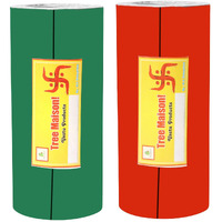 Treemaison Vastu Green - Red Tape | Size - 4 Inch | Length- 8 Feet (Approx) |Vastu Tape Remedy For Toilet | Vastu Tape For Main Door Entrance | Pack Of 2