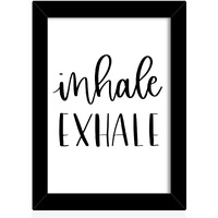 Tied Ribbons Inhale Exhale Printed Motivational Framed Poster For Wall (25.9 Cm X 34.5 Cm)