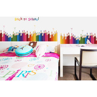 Jaamso Royals Pencil Color Design Wall Art Decoration Pvc Vinyl Removable Wall Sticker (50 Cm X 70 Cm)