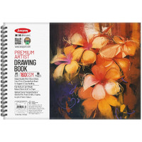 Anupam Premium Artist Drawing Book A4 | Acid-Free Natural Shade Paper | Cartridge Paper | 40 Sheet, 80 Pages | 140Gsm Wireo Book | Ideal For Drawing, Sketching, Design & Architecture