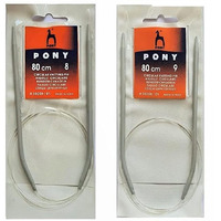 Ginroo Aluminium Circular Knitting Pin 80Cm (No.-8,9)