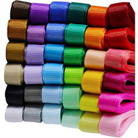 Diy Crafts Pack Of 36 Rolls, Design No # 2, Wide Rainbow Color Grosgrain Ribbons Set For Gi (Pack Of 36 Rolls, Design No # 2)