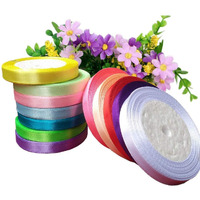 Diy Crafts Design # No 2, Pack Of 12 Roll, Satin Ribbon For Decoration, 2/5", Total 300 (Design # No 2, Pack Of 12 Roll)