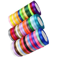 Diy Crafts Shade No # 42, 10Mm 3/8" Inch 50 Yards, Polyester Ribbon For Floral Arrangement, Bouquet, Big Diy Artwork Projects | No Fading Woven Ribbon (Shade No # 42, 10Mm 3/8" Inch 50 Yards)