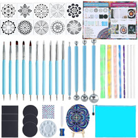 Amazon Brand - Umi 45Pcs Mandala Dotting Tools Set With Zipper Storage Bag For Painting Rocks,Mandala Art,Coloring Etc