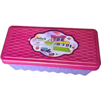 Aanij Plastic Big Tailoring Accessories Sewing Kit Box For Storage Scissor, Pin, Buttons, Needles & Reels Up To 36- Best In Home Stitching Item Storage- 1Pc Empty Box (Assorted Color)