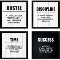 Chaka Chaundh Acrylic - Suitable Motivational Quotes Wall Frames Posters (White),L-38 Centimeters