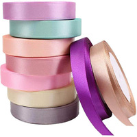 Diy Crafts Pack Of 25 Yards, Random Mixed Colour, 25Yards Width : 0.6 Cm Grosgrain Satin Ribbons For Wedding Christmas Party Deco(Pack Of 25 Yards, Random Mixed Colour)