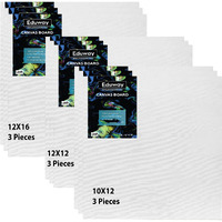 Eduway Canvas Board For Painting- (10X12|12X12|12X16) 3 Each | Premium Quality 7Oz Pre-Primed Cotton Canvas Board For Artists & Beginners | Ideal For Acrylic, Oil, Gouache, Pastels Colors ( Pack Of 9) (25X30, 30X30, 30X40 Cms)