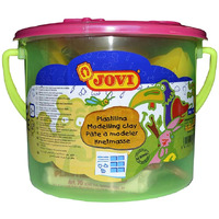 Jovi Plastilina 6 Color Bars Of Reusable Non-Drying Clay 3 Cutters 3 Tools 1 Sheet For Motor Skills