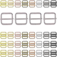 Diy Crafts 15 Pcs Slide Buckles, Gold, Round Swivel Clasps With D Rings Slide Buckles Set Lanyard Snap Hooks Keychain Clip Hooks D Keychain Rings Lobster Claw (15 Pcs Slide Buckles, Gold)