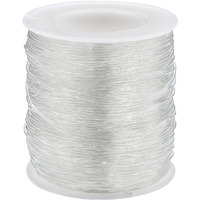 Diy Crafts Pack Of 1 Roll, Beading Cords & Threads, Roll Stretchy Roll White Elastic Clear Beading Thread Stretch Polyester String Cord (60 Meters(Pack Of 1 Roll, Beading Cords & Threads)