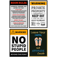 Printnet Paper Funny Poster, Laminated, Multicolour, 12X18 Inch, Pack Of 4