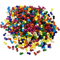 Embroiderymaterial Multicolor Plastic Beads Charms For Craft, Embroidery And Jewellery Making (50 Grams)