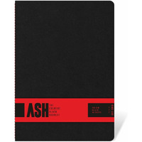 Anupam Ash Booklet Sketbook - Acid Free - Matte Black Dotted Grid Page - 180 Gsm - 40 Pages - A5 (Pack Of 2)