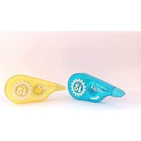 Eclet Correction Tape - Pack Of 2 Pcs Correction Tape 12 Meter X 5 Mm, For Journal, Correction Pen, Whitener For Correction, Stationary Items, Correction Pen Tape (Any 2 Random Color Sent) A