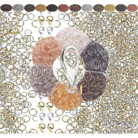 Diy Crafts 300 Grm, Silver, Jewelry 1100+ Jump Rings & 20 Pcs Lobster Claw Clasps, Open Jump Rings 4Mm - 10Mm For Jewelry Making Key Rings Necklace Repair Craft (300 Grm, Silver)