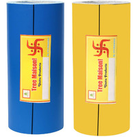 Treemaison Vastu Combo Of Blue-Yellow Color Tape | Size - 4 Inch| Length- 8 Feet (Approx) | Vastu Remedy For Toilet | Main Door Entrance | | Tape Remedy | Pack Of 2