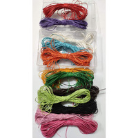 Omx 12 Colours, 0.5 Mm (Total - 120 Mtr - 10 Mtr Each Colour) Waxed Cotton Cord, Waxed Thread Braided Strings For Craft Making, Diy, Beading, 12 Colors, 10 Meters Each (#Set No. 2)