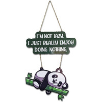 Metvan Lazy Panda Printed Wooden Wall Hanging With Quotes For Home Decor | Office | Gifts | Living Room | Bedroom | Wooden Decorative Items | Modern Painting | Artworks Decoration